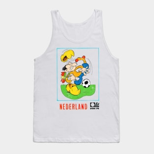 Nederland 74 / Vintage Faded-Style Football Design Tank Top